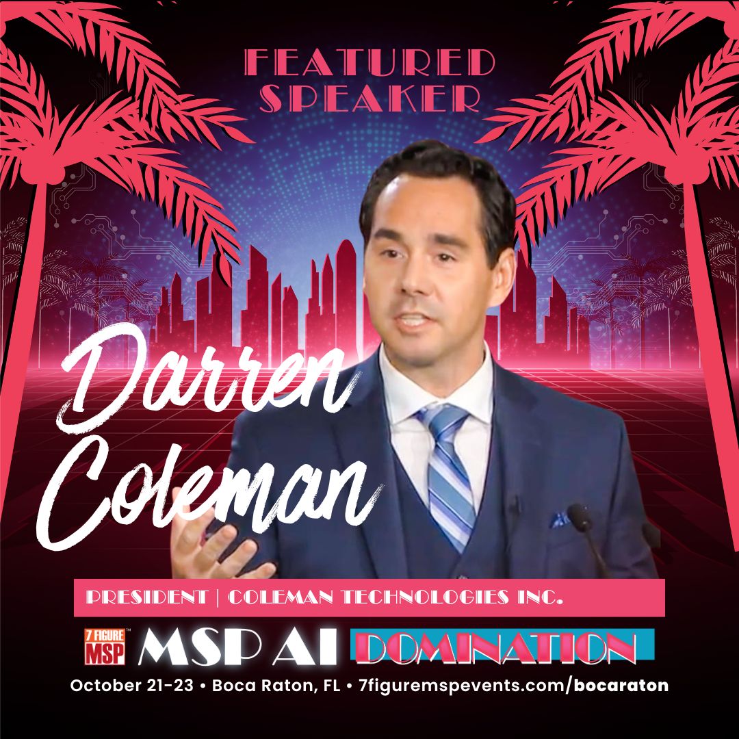 Darren Coleman featured speaker at MSP AI Domination
